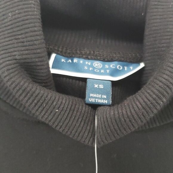 Karen Scott Sport Deep Black Sweater XS (AN) - Picture 2 of 8